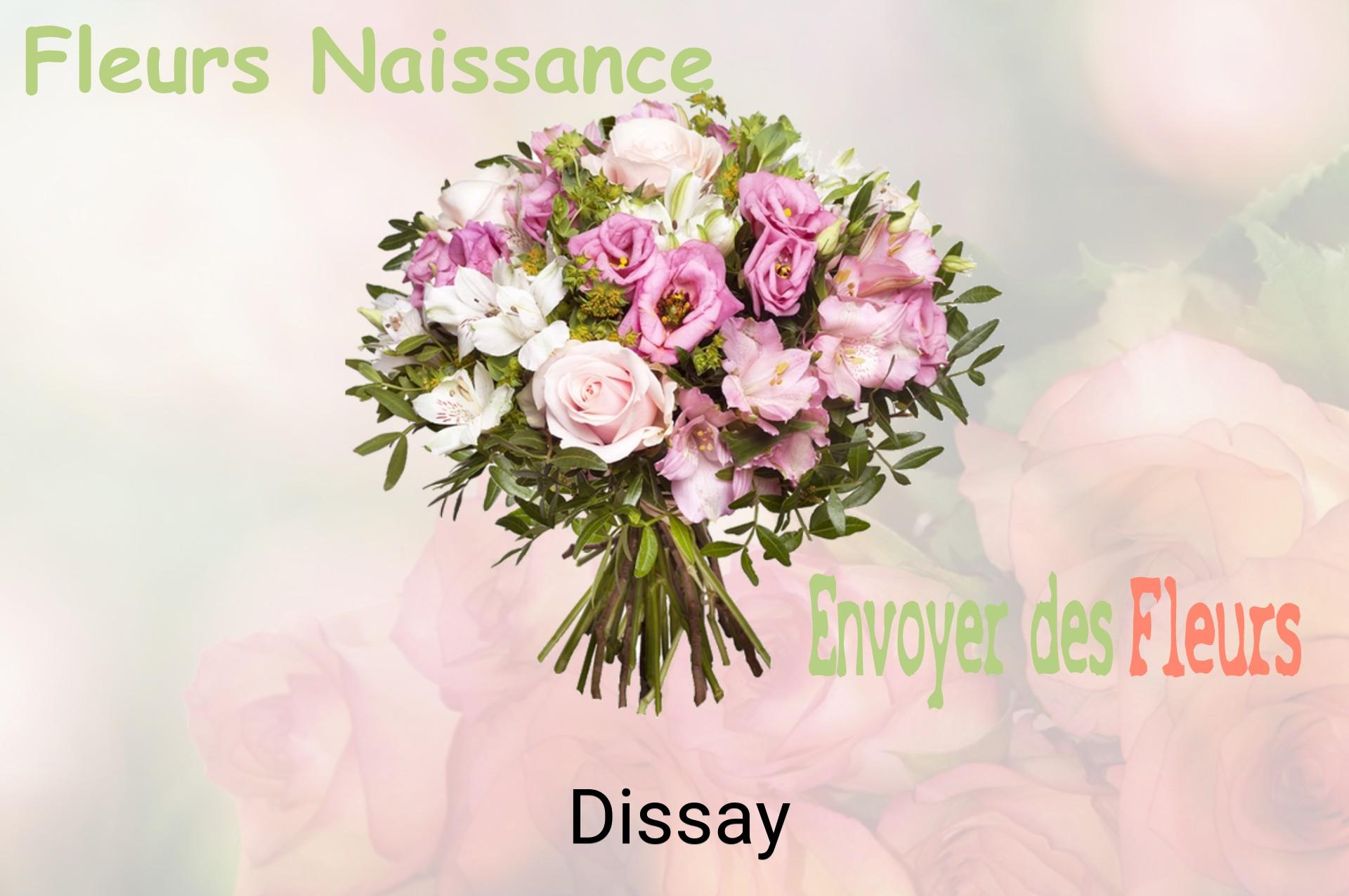 Bouquet de fleurs de naissance livré à Dissay