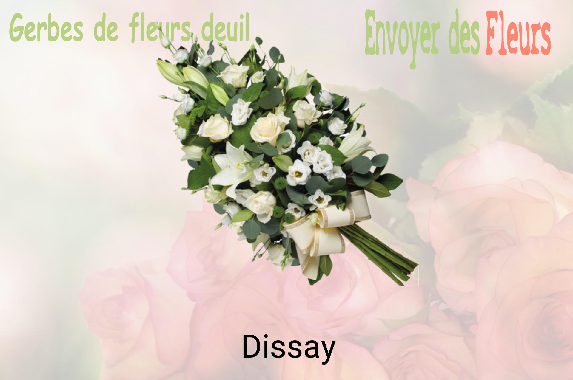 Gerbe de fleurs de deuil livrée à Dissay